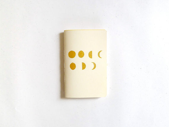 Gold Moon Phase Jotter Notebook by Middle Dune